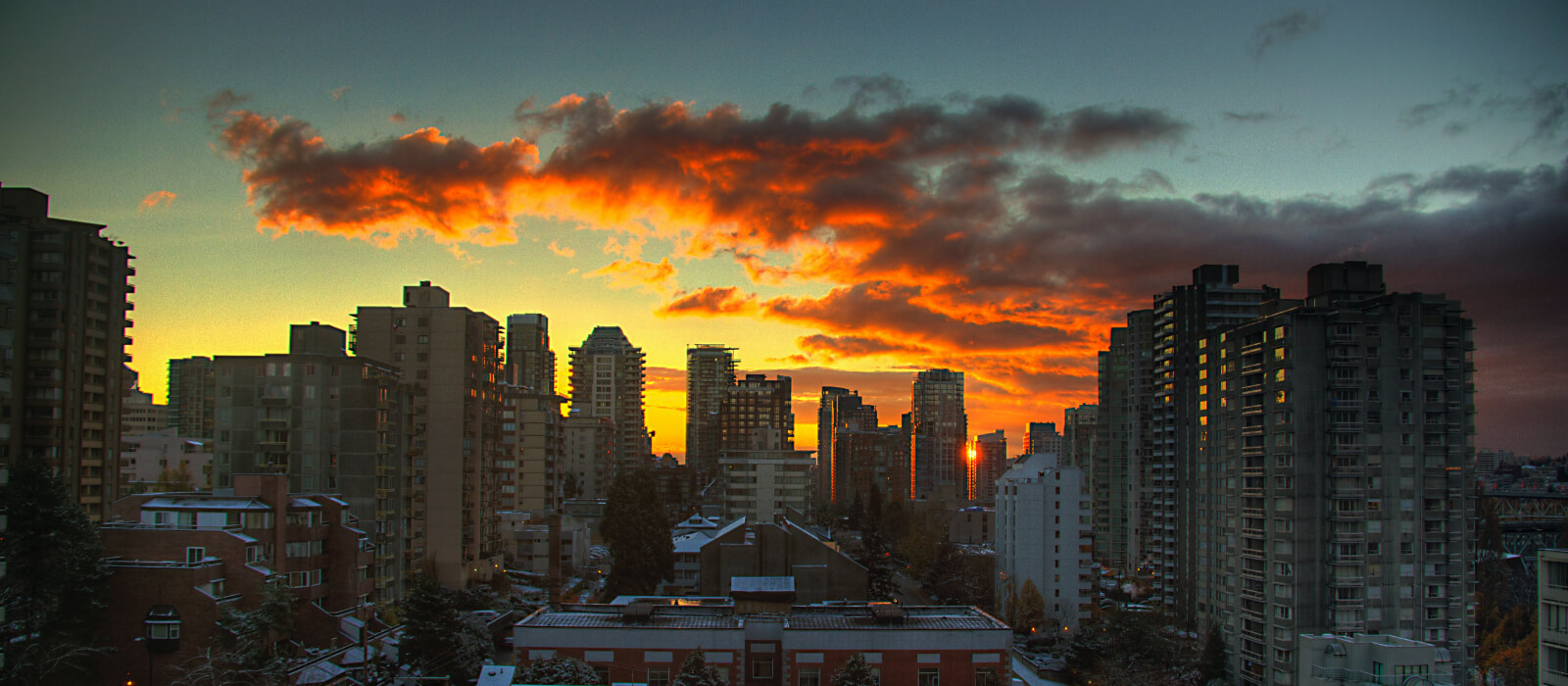 Red sky at dusk